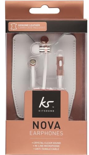 KitSound Nova In-Ear-Kopfhörer mit Mikrofon für Smartphones und Tablets, Roségold In-Ohr n/a Rose Gold