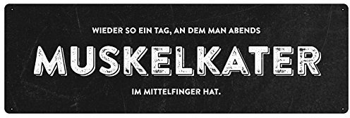 Wieder SO EIN Tag freche Sprüche Schild Metallschild Mittelfinger