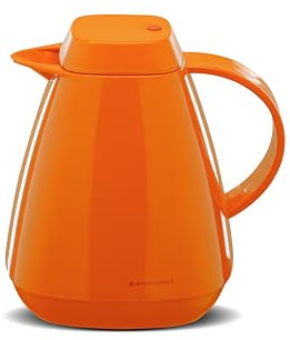 ROTPUNKT Isolierkanne 650 I 1,0 Liter I Glaseinsatz- Geschmacksneutral I Thermosflasche I Thermoskanne I 24h Heiß / 36h Kalt I Robust u. Langlebig I Schadstoffrei I Pumpkin