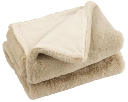 J-Line Plaid Cutie - Fleece-Decke - Polyester - 180x130 cm - Hellgrau