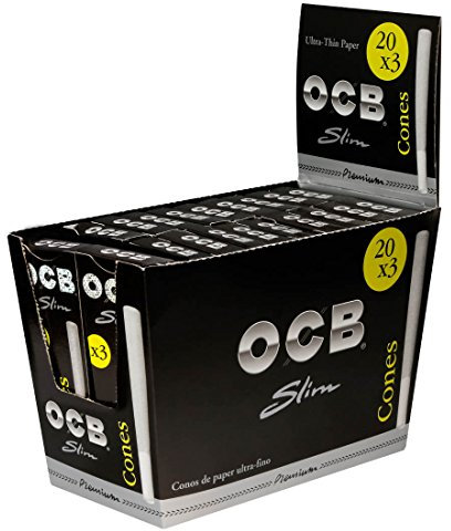 OCB Premium Cones King Size Slim vorgerollt 1 Box (20 Packungen/60 Cones)