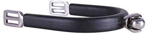 QHP Sporen Radsporen Impulssporen mit Kautschuk horizontales Rad inkl. Nylon-Sporenriemchen ARBO-INOX® (Damen)