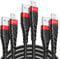 OIITH Apple MFi Certified iPhone Charger Cable 1.8M 3-Pack Long Lightning Cable, Durable 2.4A Fast iPhone USB Charging Cable for iPhone12/11/XS/Max/XR/X/8/7