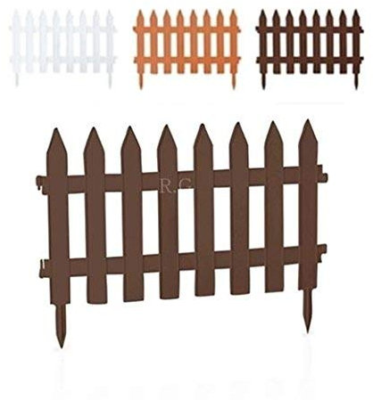 Gartenzaun Zaun Zierzaun Friesenzaun Lattenzaun 3,20m Beeteinfassung 3 Farben von rg-vertrieb (Anthrazit)