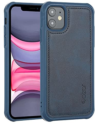 Molzar MAG Series for iPhone 11 Case, Built-in Metal Plate for Magnetic Mount, Works with Qi-certified Chargers, Compatible with iPhone 11, Blue