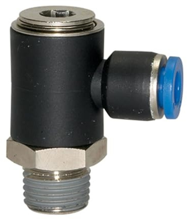RIEGLER 109390-163.012-10 L-Steckverschraubung »Blaue Serie«, drehbar, R 1/2 a., L=34,7mm, 1Stk