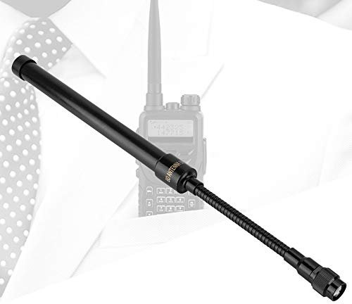 ASHATA Faltbare Dualband Antenne, TNC-Anschluss Taktische Schwanenhalsantenne für Zweiwege-Handfunkgeräte