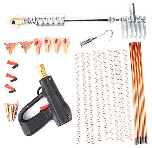 Car Dent Removal Kits 86pcs Dent Puller Stud Welder Kit Auto Car Spot Repair Device Stud Welding Hammer Gun Tool Paintless Car Dent Puller Kit Steel and Iron Material