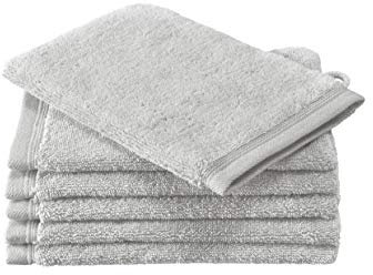 De Witte Lietaer Contessa Gants de Toilette, Cotton, Silver, 6gants