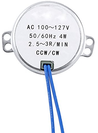 1 STÜCK AC 100-127V 4W Synchron-Elektromotor 50 / 60Hz CCW/CW Getriebemotor, Wechselstrommotor Rotationsmotor Für Cup Turner, Cuptisserie, Tumbler Cup Rotator(2.5-3RPM)