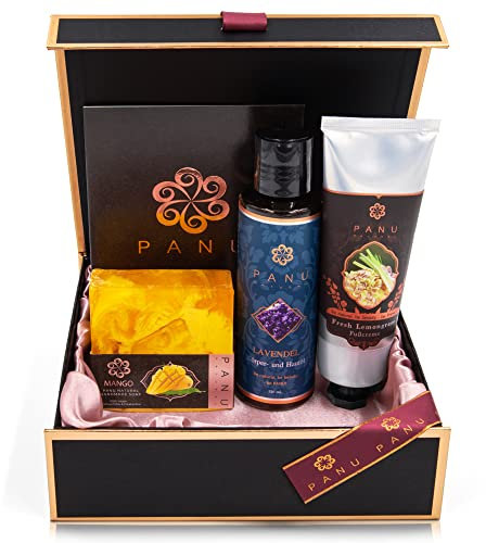 Panu Geschenkset Medium - Entspannungs Geschenke für Frauen - Premium Gifts for Women Beauty Box - Wellnes Set für Frauen - Hochwertiges Geburtstagsgeschenk inkl. Glückwunschkarte