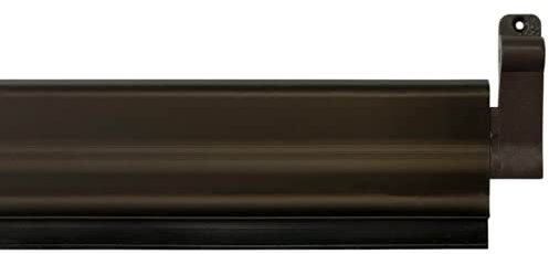 Tira aislante con labio de CAUCHO .Burlete bajo puerta basculante de aluminio 93cm (Bronce) aislante de labio de caucho flexible, Instalación interior y exterior mediante tornillos a la placa base.
