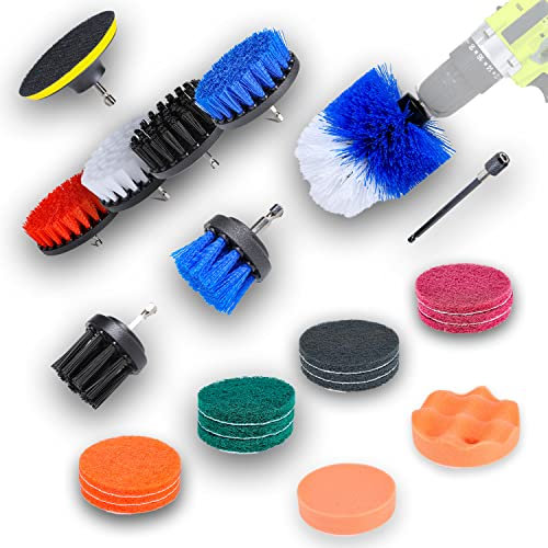 Emilio’s Bürstenaufsatz Bohrmaschine (7 Bürstenaufsätze) - Reinigungsbürsten für die Bohrmaschine & Bürstenaufsatz Akkuschrauber - Drill Brush Set