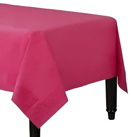 Karrma Ltd. 4 x Hot Pink Paper Table Cloth 90 x 90cm Disposable Table Cover For All Occasions Baby Shower, Wedding, Birthday, Christmas, Halloween, Easter Party Decorations