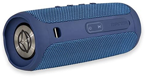 Manta Altoparlante Bluetooth portatile 2x5W - Impermeabile IPX4 - Boombox FM/USB/Scheda Micro SD/AUX-in - Vivavoce - Super Bass - Blu - SPK130GO-BL