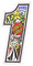 Aufkleber - Stickerbomb Startnummer 1