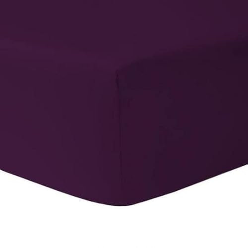 Drap Housse Coton (Prune, 140 X 190 cm)