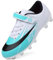 Dhinash Boys' Football Boots Astro Turf Trainers Kids Girls Cleats Soccer Shoes Teenager Outdoor Athletics Sport Sneakers Spike Football Shoes Unisex White Green 6UK