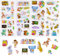 COLOFALLA 8 Blatt 3D Sticker Einschulung Aufkleber Deko für Schultüte Füllung Schulanfang Schulkind Schuleinführung Geschenke für Junge Mädchen zum DIY Basteln