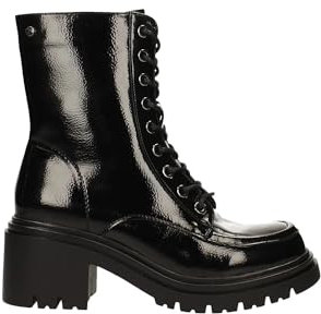 Anfibi neri in vernice, Tacco largo alto 5cm BLACK 38