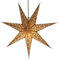 GURU SHOP Faltbarer Advents Leucht Papierstern, Weihnachtsstern 60 cm - Milenka Gold, Papiersterne 60 cm