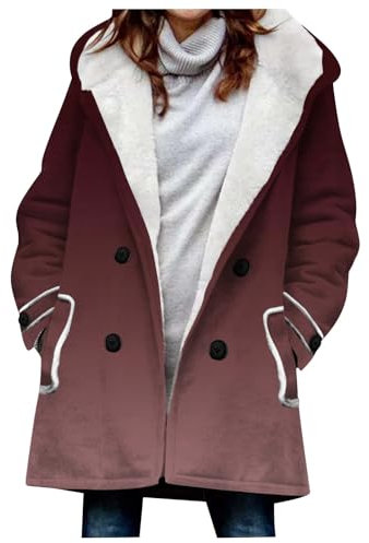 KONG JIMFAN Trachtenjacke Damen 4 Tune Zip Hoodie Winterjacke Mädchen Bauchfreie Pullover Steppjacke Damen Hoodie Damen Lang Strickfleecejacke Damen Reitjacke Damen Softshelljacke Damen(Coffee,M)