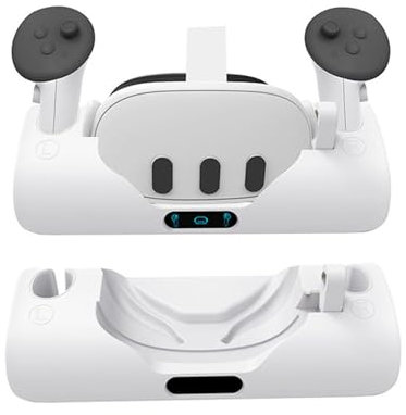 HMHAMA Stazione di ricarica compatibile con cuffie Oculus/Meta Quest 3 VR e controller Base di ricarica con indicatore luminoso