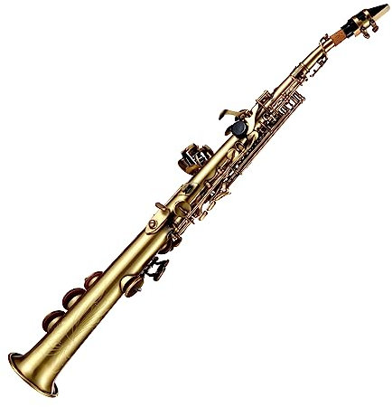 HUIOP Saxofón,Saxofón soprano Bb recto de latón profesional,saxofón niquelado,instrumento de viento de madera,patrón tallado con estuche de transporte,boquilla,kit de limpieza de caña,guantes,correas,