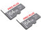 2 Pack Speicherkarte 64GB with Adapter, High Speed Memory Card, UHS-I C10 A1 Memory TF Card for Tablet/Mobile Phone/Camera/Car Audio/Game Console (TF183 White Gray 64GB)