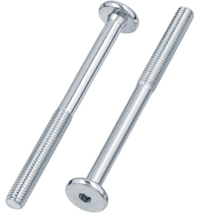 50 Stück Flachkopfschrauben mit Innensechskant M6x120 Möbelschrauben Möbelverbinder Flachkopf