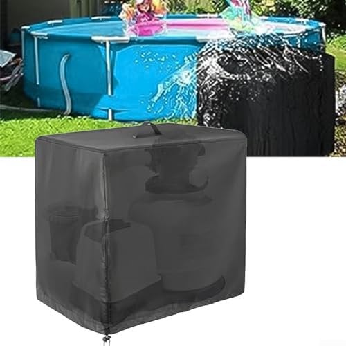Copertura per filtro a sabbia per piscina, pompa filtro a sabbia per esterni, copertura di protezione impermeabile per piscine fuori per terra, copertura per pompa - 84 x 61 x 86 cm
