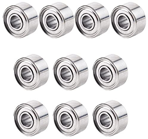 Aurgiarme 693-ZZ Rillenkugellager Aus Kohlenstoffstahl 3 Mm X 8 Mm X 4 Mm Doppelt Abgeschirmtes Rillenkugellager Geräuscharmes Lager 10 Stück 693zz Rillenkugellager 3 Mm X 8 Mm X 4 Mm Doppelt