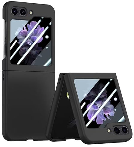 EASSGU Coque en Silicone Adaptée pour Samsung Galaxy Z Flip6 / Samsung Galaxy Flip 6 2024 (6.7 inches), Étui de Téléphone Résistante Aux Chutes et Aux Rayures - Noir