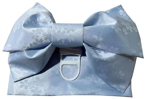 Kimono-Obi-Gürtel, traditioneller vorgebundener Schleife, japanischer Yukata-Gürtel für Kimono, Halloween, Blau, Einheitsgröße