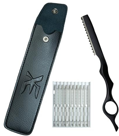 XE Haarstyling Friseur Effilierrasierer – Effilierkamm aus Edelstahl, idealer Federstyling-Rasierer, Rasierer zum Strukturieren und Schichten des Haares für den Salon und den Heimgebrauch