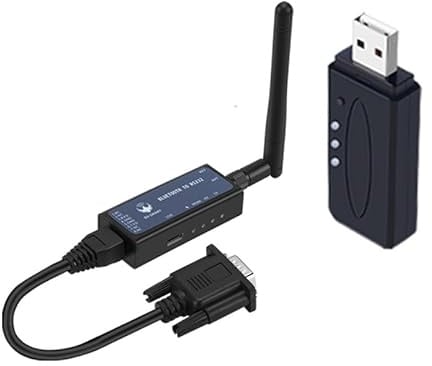 Adaptador serial inalámbrico DX-CP26 RS232 a Bluetooth, compatible con iOSAndroidWindows Suport DB9RJ45, batería de litio recargable integrada (CP26 para PC)