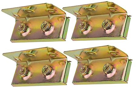 TOGEVAL 4stücke Bett Scharnier Aus Eisen Für Befestigung Von Holzrahmen Inklusive Schrauben Und Befestigungselementen Geeignet Für Bettrahmen Und Kopfteile