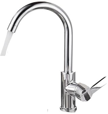 Wohnmobil-Wasserhahn, Warm- und Kaltwasserhahn for Küchenspüle, Ersatz-Drehgelenk mit Schlauch for Wohnmobile