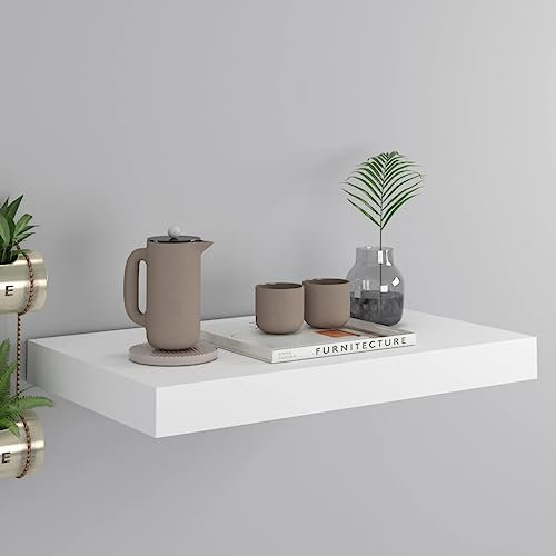 LXYZWRW Étagère murale flottante en panneau MDF Blanc 40 x 23 x 3,8 cm