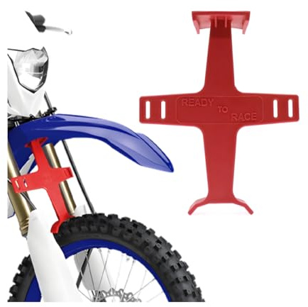 Mandark Motorrad-Federgabel-Stützschutz, Transportschutz, Motorrad-Gabelschoner, Auto-Spanndichtung, Schutz, Zubehör, universell für Dirt Bike, Motocross (rot)