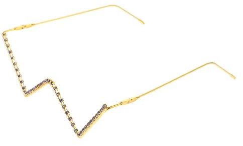 WESIEVYA Funkelnder Brillenrahmen Mit Strasssteinen Für Damen Und Mädchen Dekorative Brillen Für Partys Modisch Glitzernd Und Widerstandsfähig Kostümaccessoires