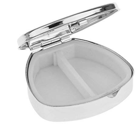 Mini-Reise-Pillendose, oval, Metall, Medikamenten-Organizer, Behälter, Aufbewahrung