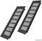 WJUAN Rejilla de ventilación de aluminio, 300X100MM, Negro, rectangular, para armarios, dormitorios y puertas