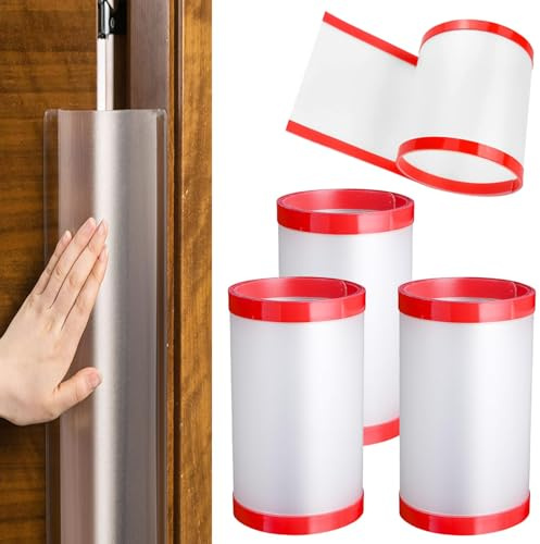 4 Stück Transparenter Türklemmschutz, Türklemmschutz Kunststoff, Fingerklemmschutz Türen, Selbstklebend Türschutz, für Kindergarten, Klassenzimmer, Schlafzimmer (17*120cm, 4 Stück)