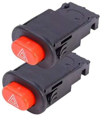 MNKBODG Motorrad Blinklichtschalter Warnlichtschalter Knopf Roller Elektrofahrrad Umbau Notsignal Lichtkonverter Lenkerschalter Lenker Lichtschalter(2PC)