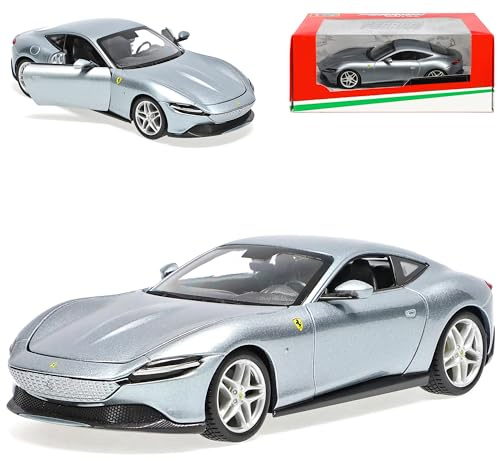 alles-meine.de GmbH Ferrari Roma Coupe Silber Grau Ab 2020 1/24 Burago Modell Auto mit individiuellem Wunschkennzeichen