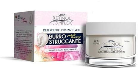 Ultra Retinol Complex Feuchtigkeitsspendende Make-up-Entferner für das Gesicht mit Olivenöl und Sheabutter, Reinigungscreme, 50 ml
