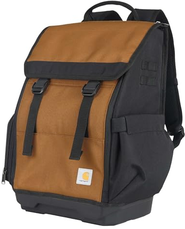 Carhartt Mens Tool Bag with Adjustable Shoulder Straps Durable Water Resistant Tool Organizer Tool Backpack