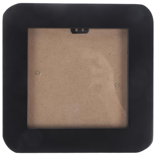Homoyoyo Kleiner Holz Bilderrahmen mit Abgerundeten Ecken 9X9cm Vintage Fotorahmen für Tischdekoration Platzsparend und Bruchsicher