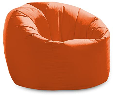 Beautiful Beanbags - Water-Resistant Beanbag Chair - Indoor & Outdoor Use, Ideal for Garden Seating - Orange